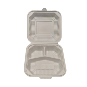high quality thick microwave safe food grade 8inch 3 compartment food container 200pcs/ctn