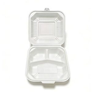 high quality thick microwave safe food grade 8inch 3 compartment food container 200pcs/ctn