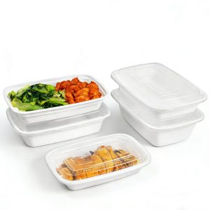 high quality thick microwave safe food grade16oz 24oz 28oz 32oz 38oz rectangle food container  white  black  clear