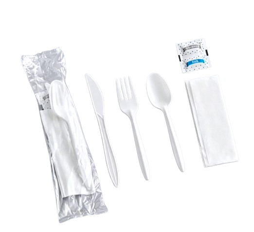 6 in 1 plastic cutlery and salt & pepper set 6 in 1 plastic cutlery and salt & pepper set